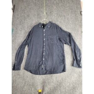 Rodd and Gunn Shirt XL Blue Italian Albini Fabric Flannel Button Down Mens